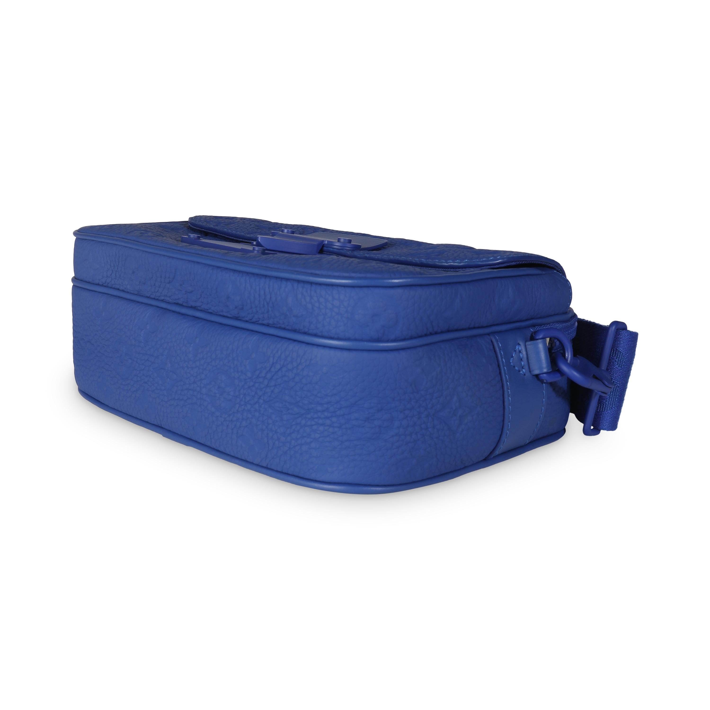 Mensajero Louis Vuitton Azul Taurillon Monograma S Lock en venta 1