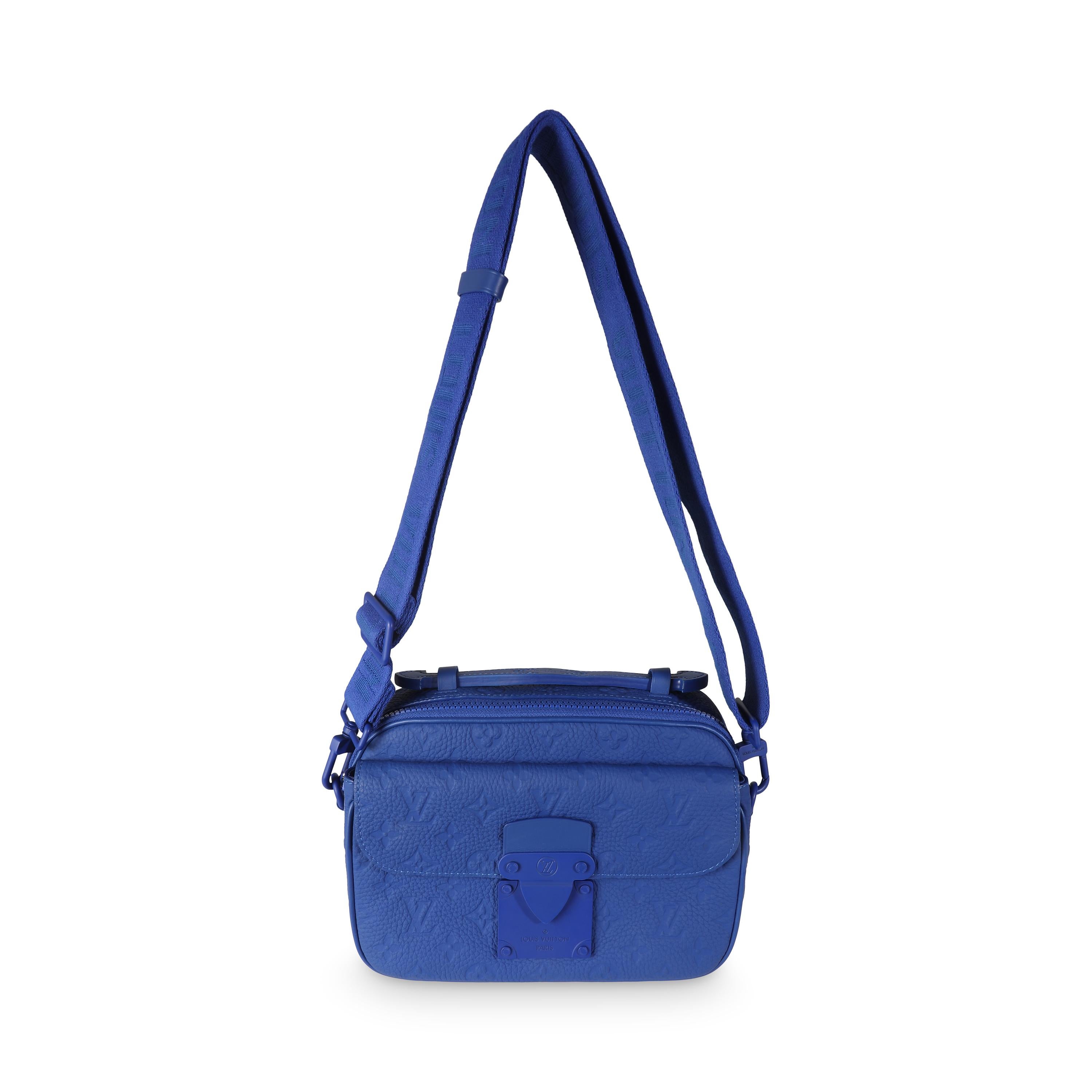 Mensajero Louis Vuitton Azul Taurillon Monograma S Lock en venta 2