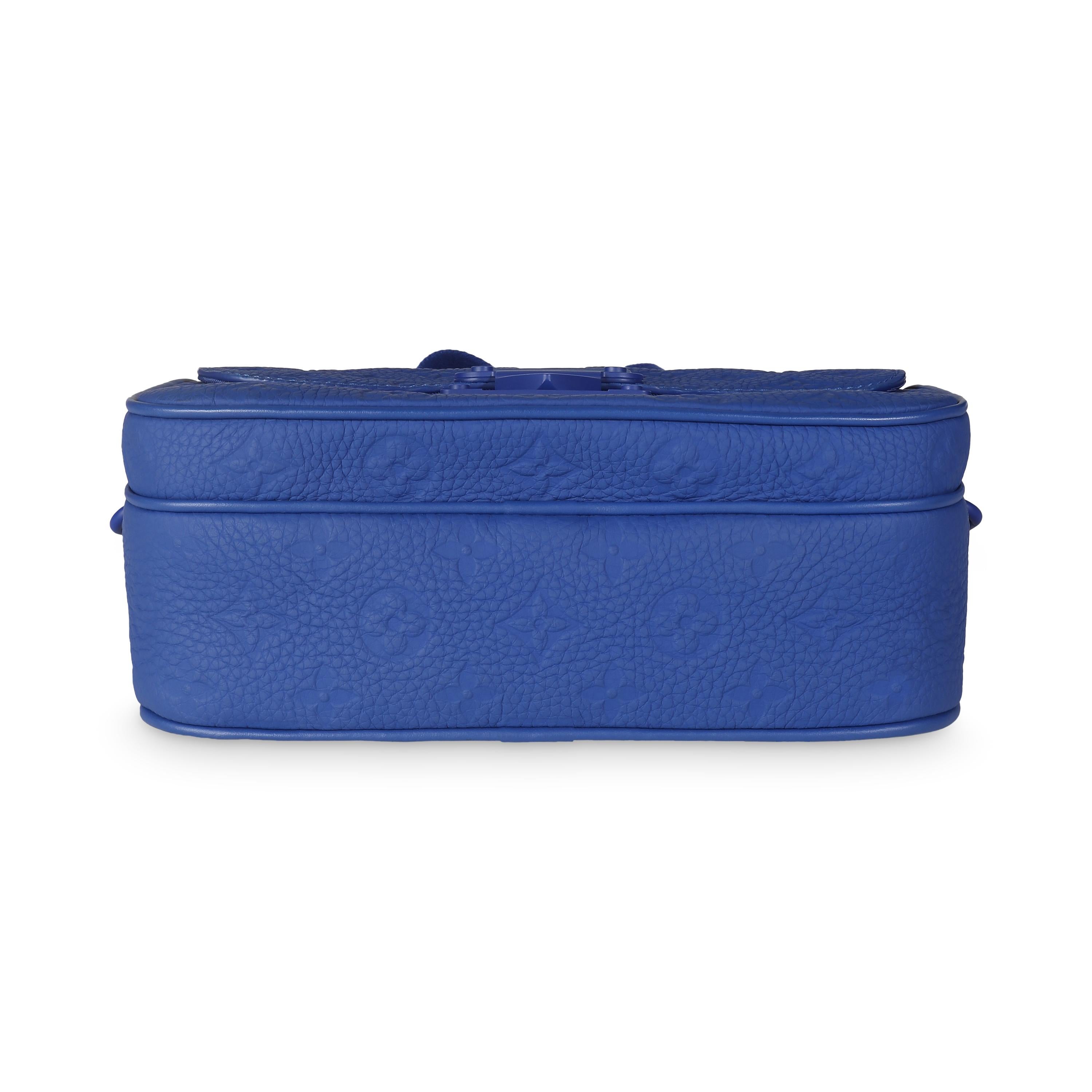 Mensajero Louis Vuitton Azul Taurillon Monograma S Lock en venta 4