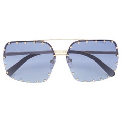 Louis Vuitton Blue The Party Square Sunglasses at 1stDibs