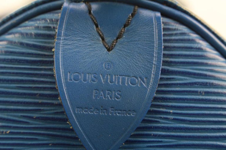 Louis Vuitton Blue Epi Leather Toledo Keepall 45 Boston Duffle Bag 820lv1