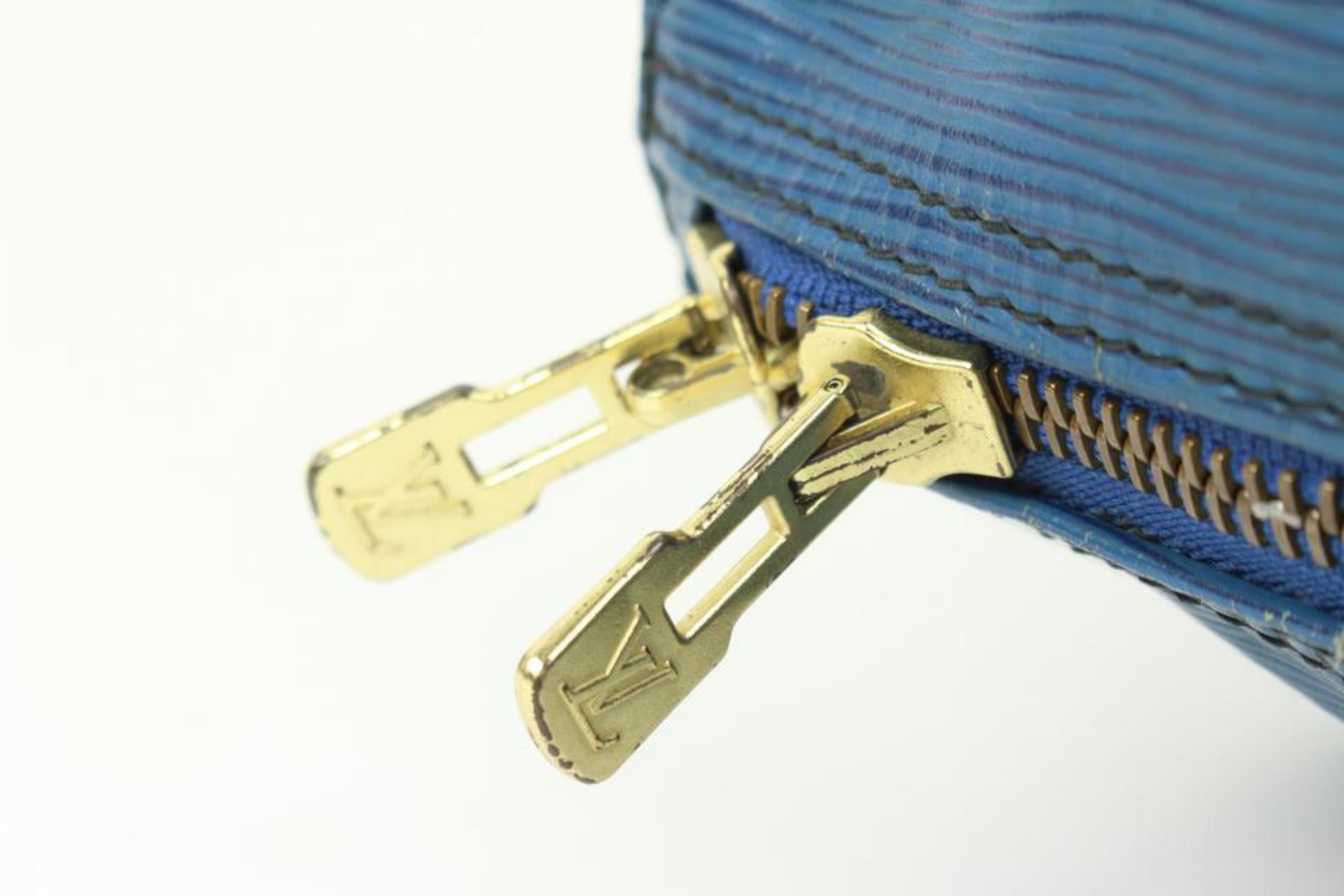 Louis Vuitton Blue Toledo Epi Leather Keepall 45 Duffle Bag 80lk411s 2