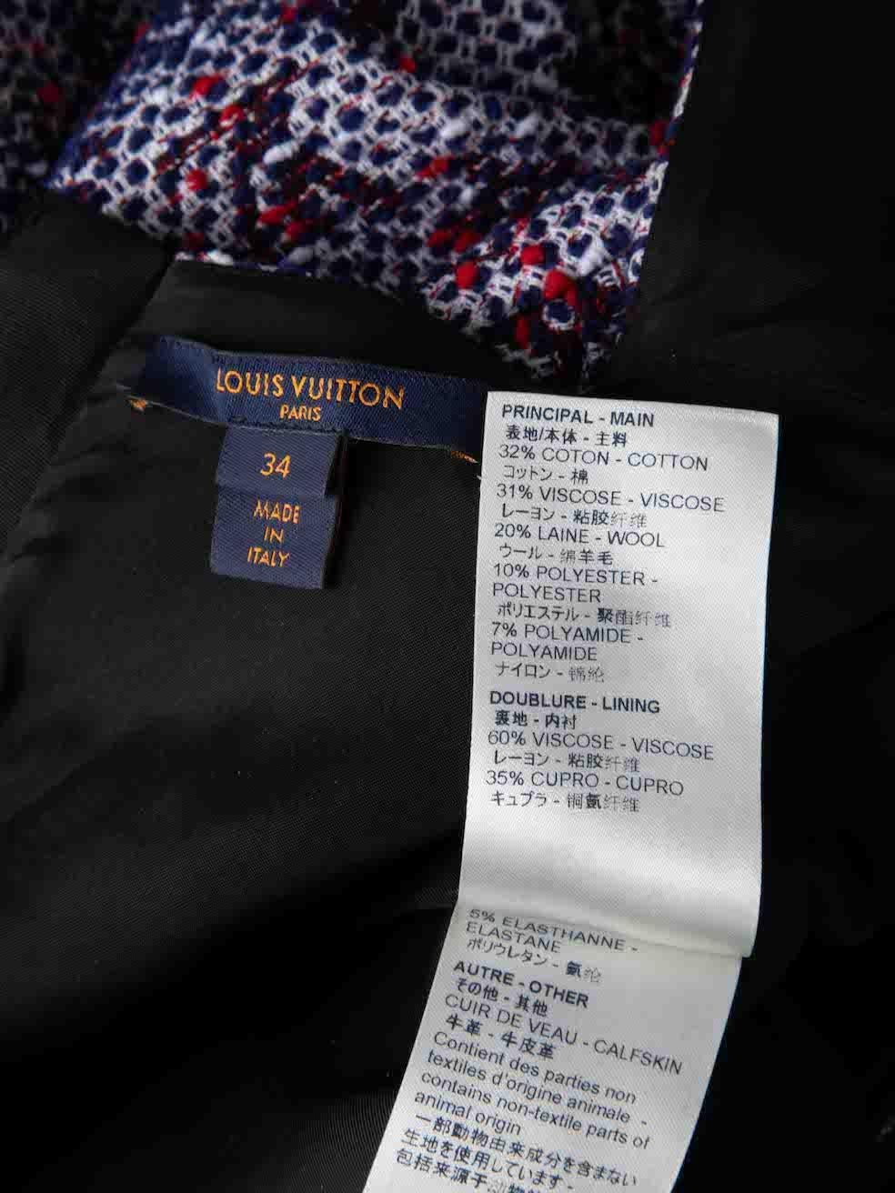 Louis Vuitton Blue Tweed Monogram Mini Dress Size XS For Sale 2