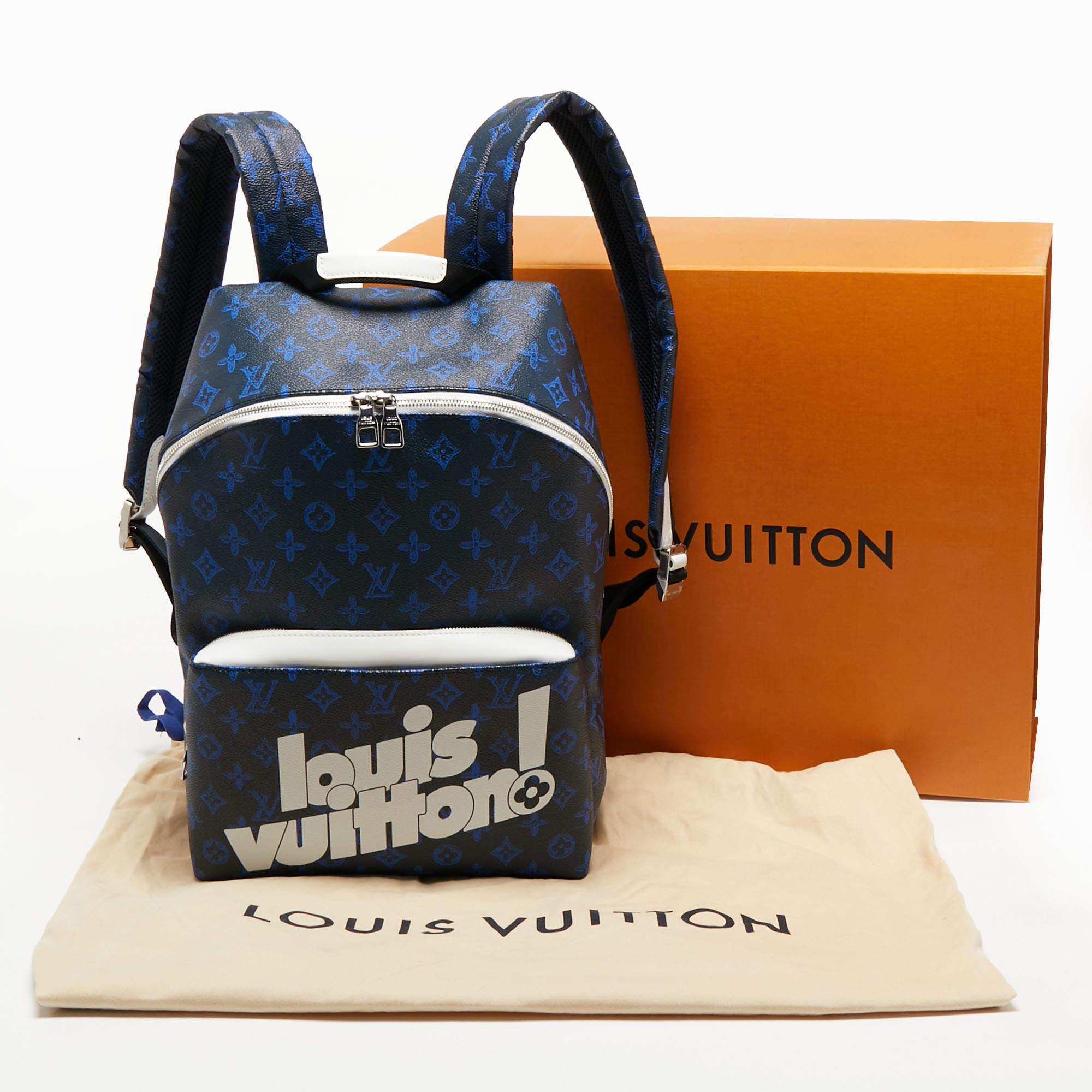 Louis Vuitton Blue Vintage Monogram Canvas Eeryday LV Discovery PM Backpack 7