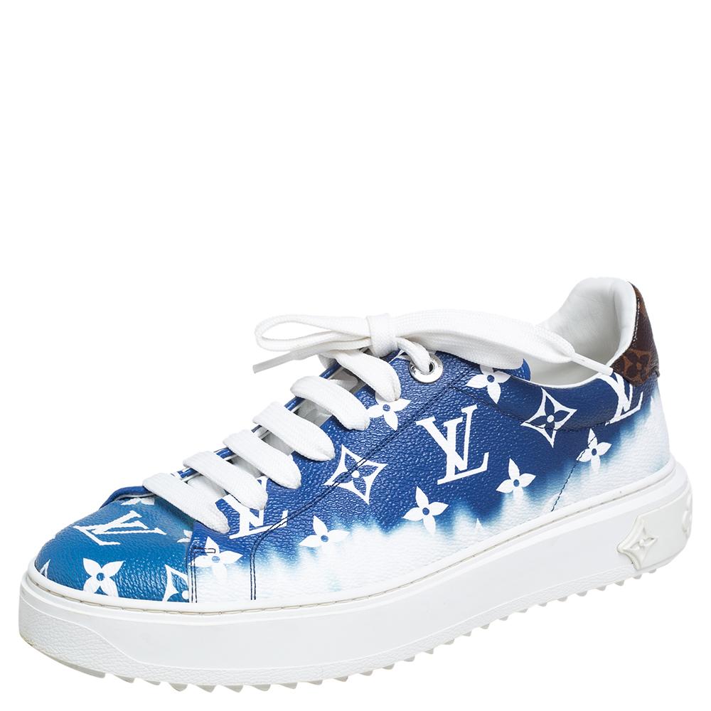 Louis vuitton white and blue deals shoes