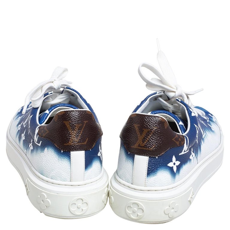 Louis Vuitton Blue/White Patent Monogram Canvas Escale Time Out Sneakers  Size 40 at 1stDibs