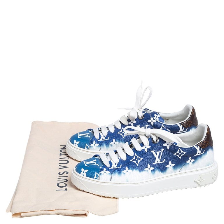 Louis Vuitton Blue/White Patent Monogram Canvas Escale Time Out Sneakers  Size 40 at 1stDibs  white and blue louis vuitton sneakers, louis vuitton  blue and white sneakers, blue and white louis vuitton