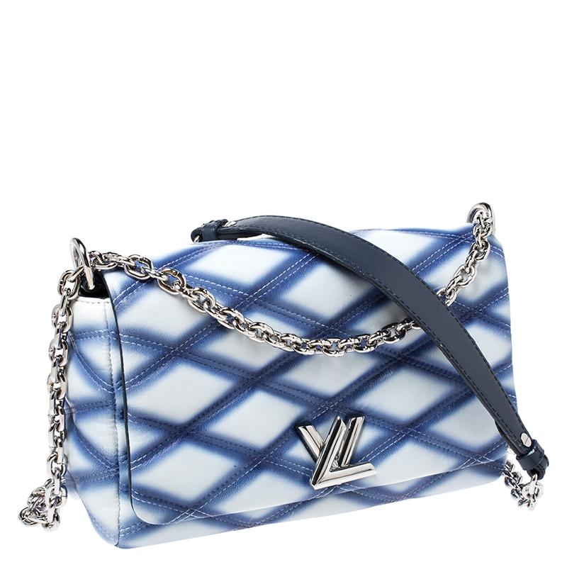 lv blue and white bag