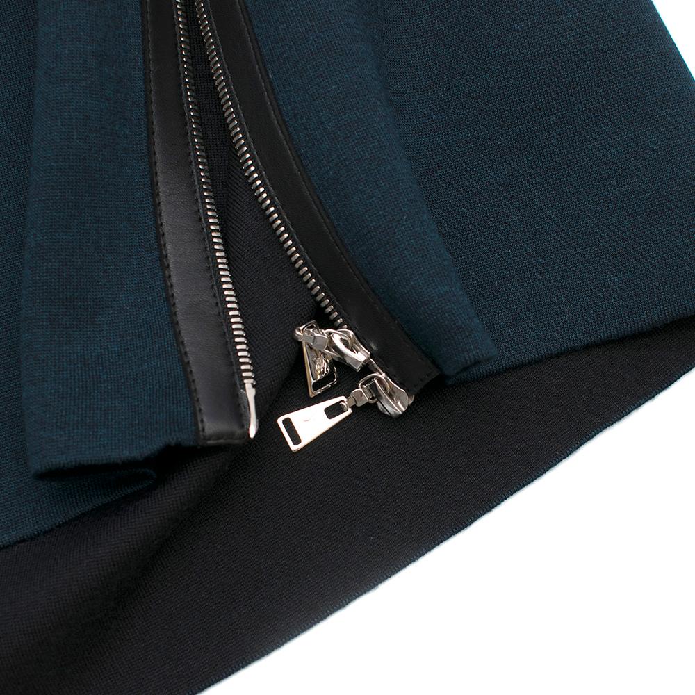 Louis Vuitton Blue Wool Short Zip Front Mini Skirt  SIZE M For Sale 1