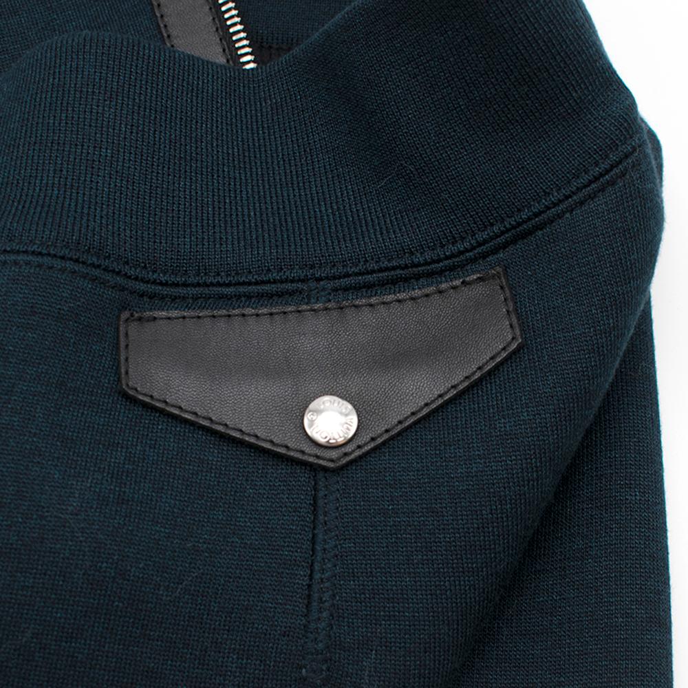 Louis Vuitton Blue Wool Short Zip Front Mini Skirt  SIZE M For Sale 2