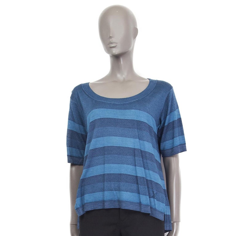 LOUIS VUITTON 100% Silk Short Sleeve Blouse Shirt 34 Authentic Women Used