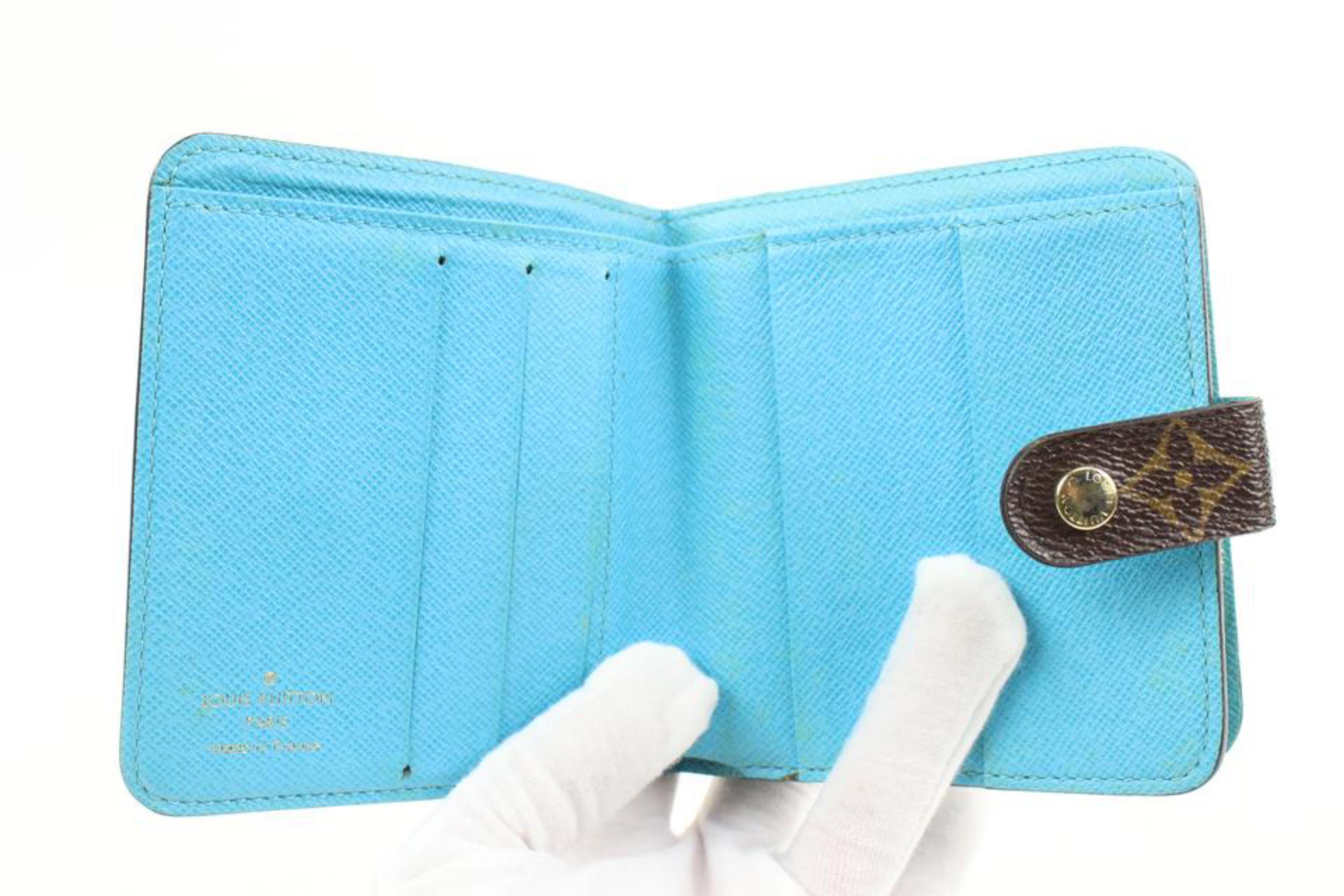 Louis Vuitton Blue x Brown Monogram Bellboy Compact Wallet Groom 14lk31s 4