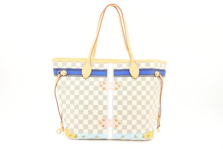 Louis Vuitton Portofino Pink Damier Azur Summer Trunks Neverfull