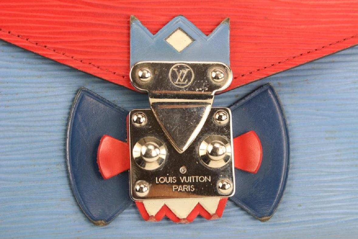 Louis Vuitton  Blue x Red Epi Tribal Mask Sarah Wallet 910lv100 For Sale 5