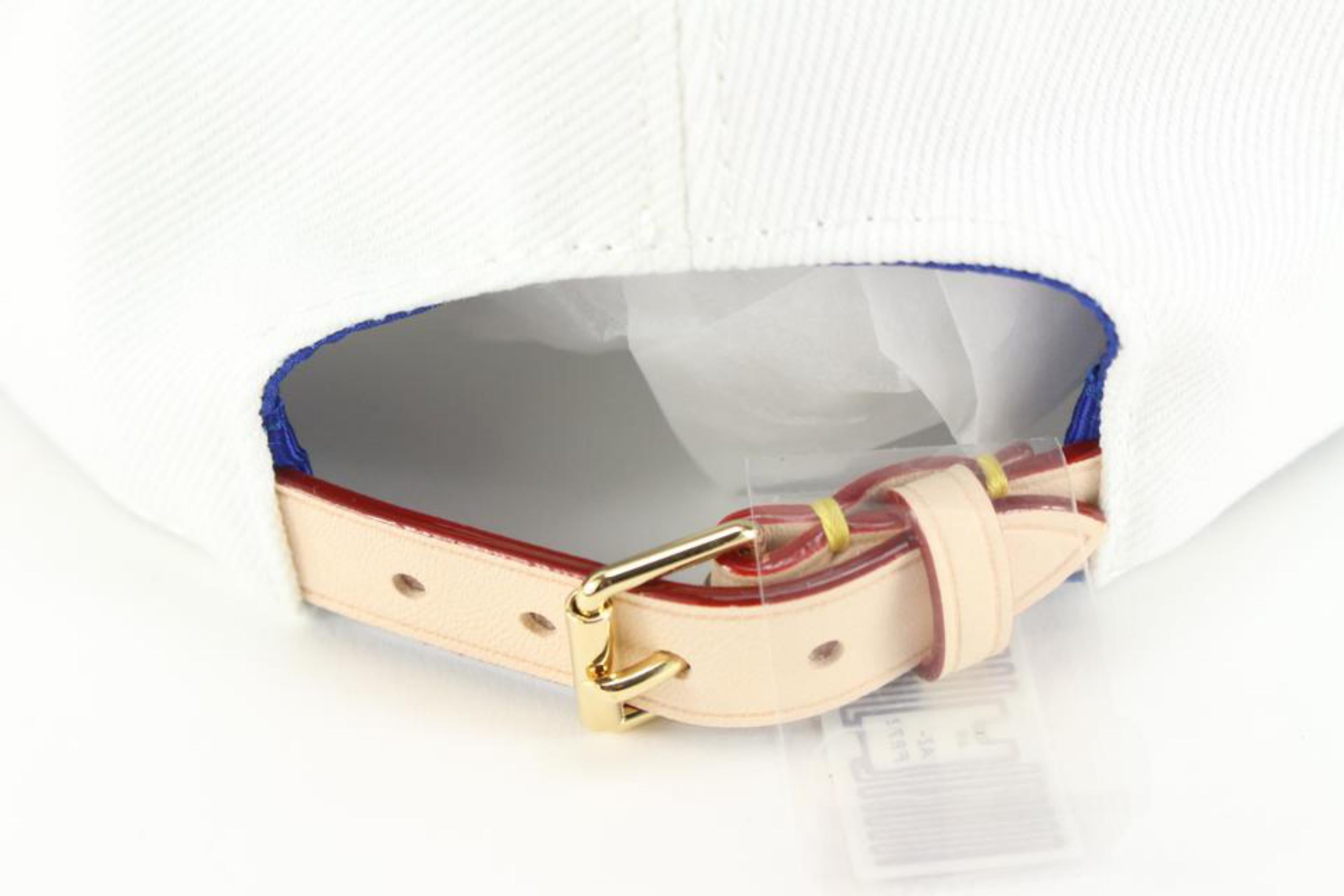 Louis Vuitton Blue x White Jacquard Monogram Match Cap Easy Ou Pas Baseball 17lk 4