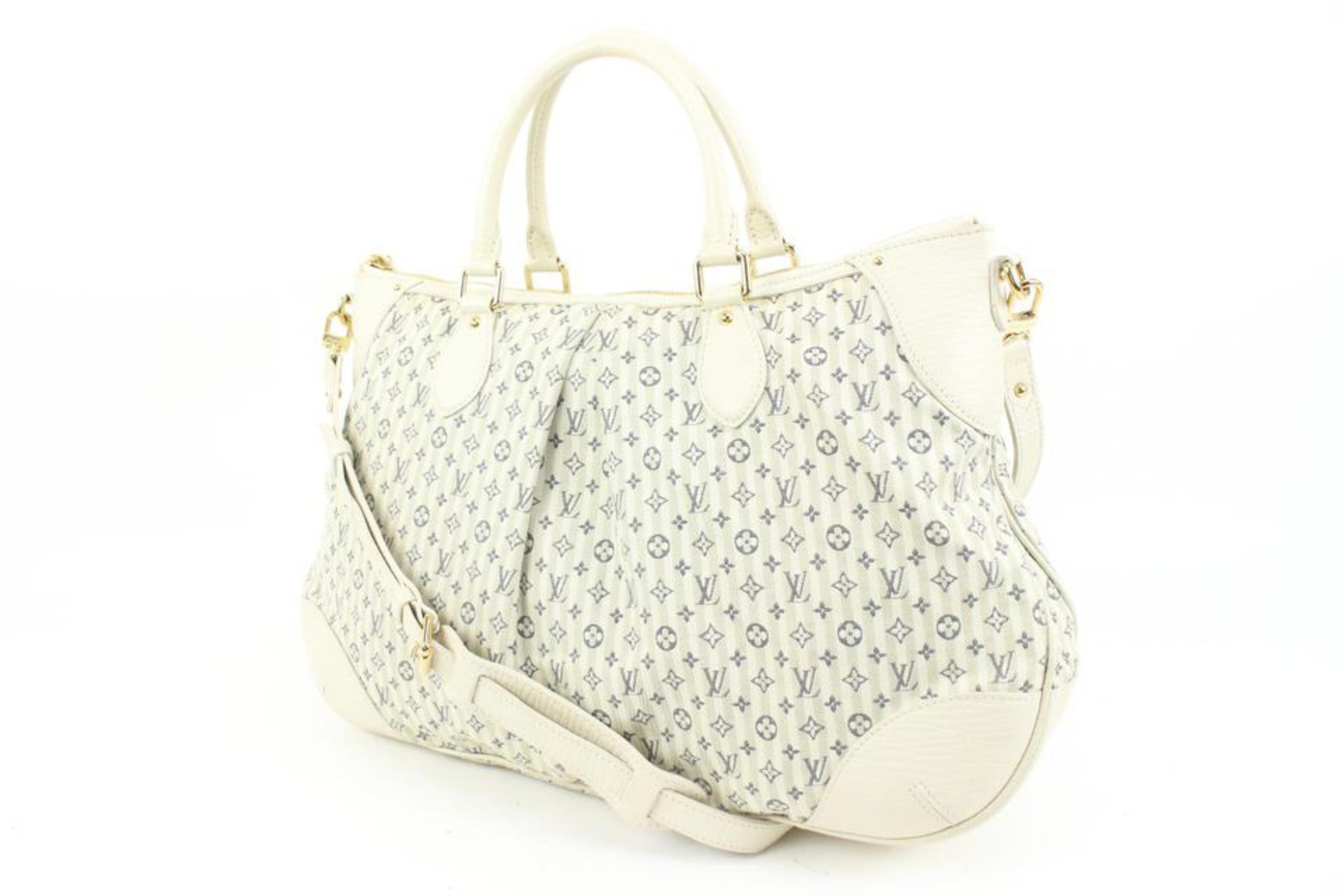 Louis Vuitton Blue  x White Mini Lin Croisette Marina GM 2way Bag  61lk421s
Date Code/Serial Number: TH3097
Made In: France
Measurements: Length:  19
