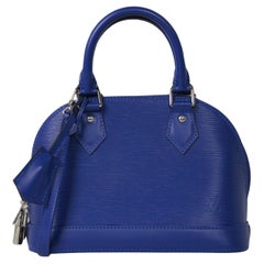Louis Vuitton Blauberry Blau Epi Leder Alma BB Umhängetasche