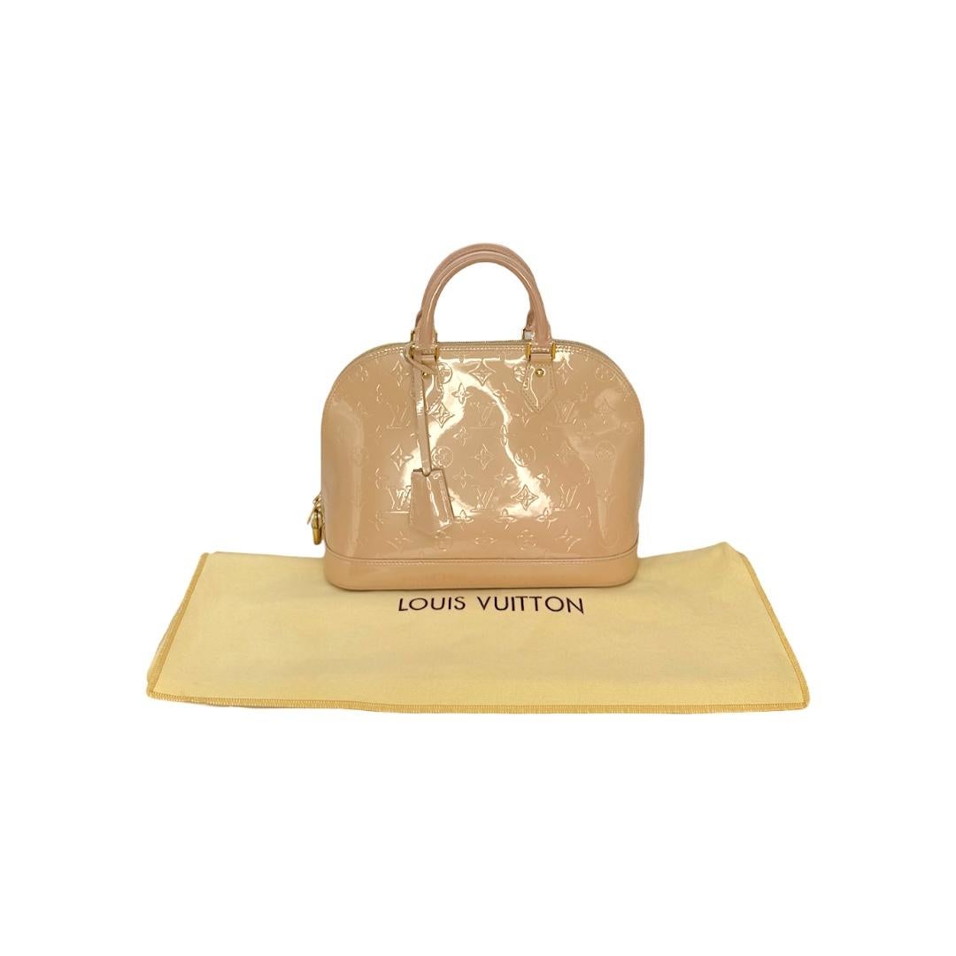 Louis Vuitton Blush Monogram Vernis Alma PM In Good Condition In Scottsdale, AZ