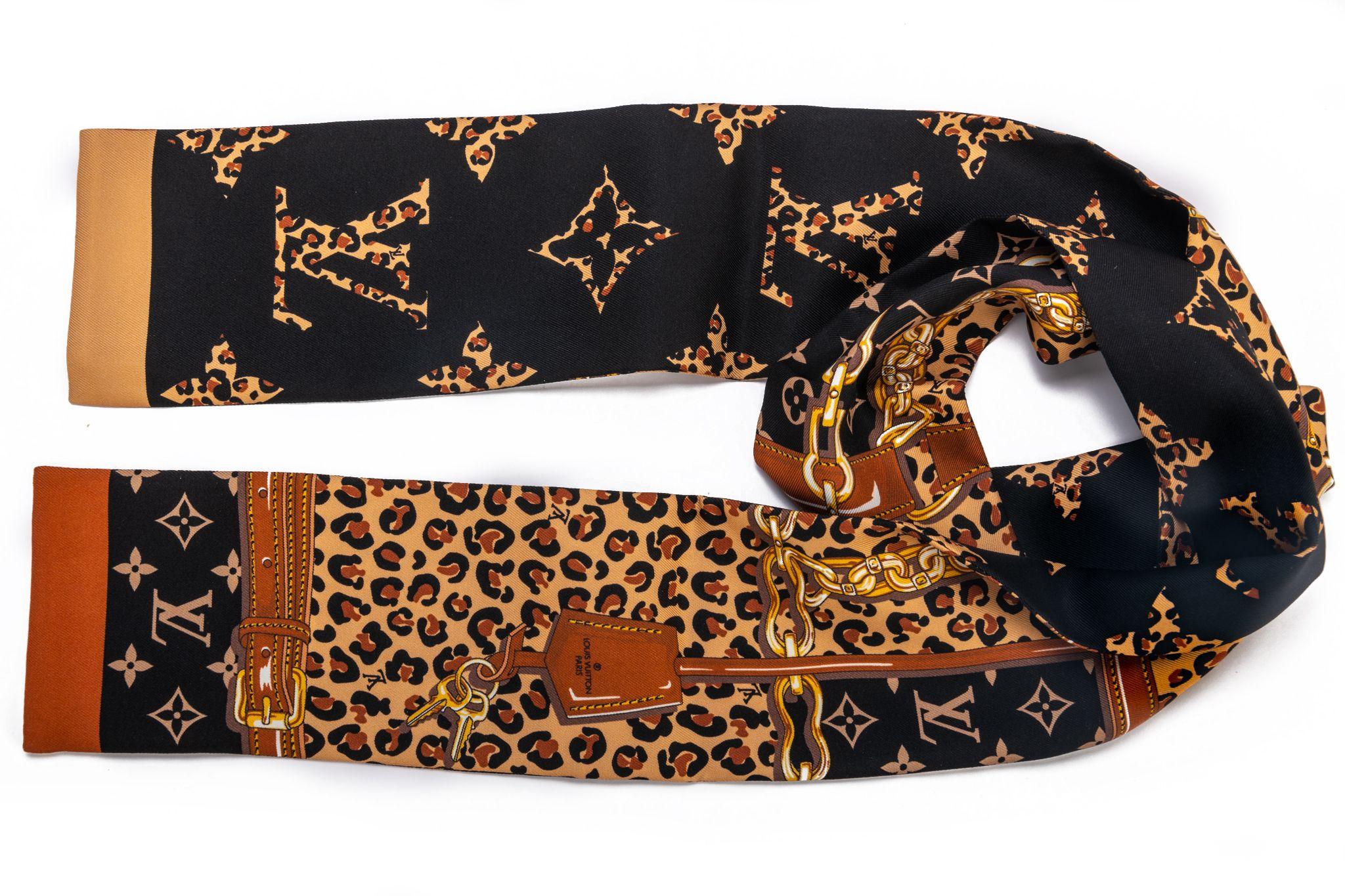 Louis Vuitton silk bandeau with animalier design. Brand new in original box .