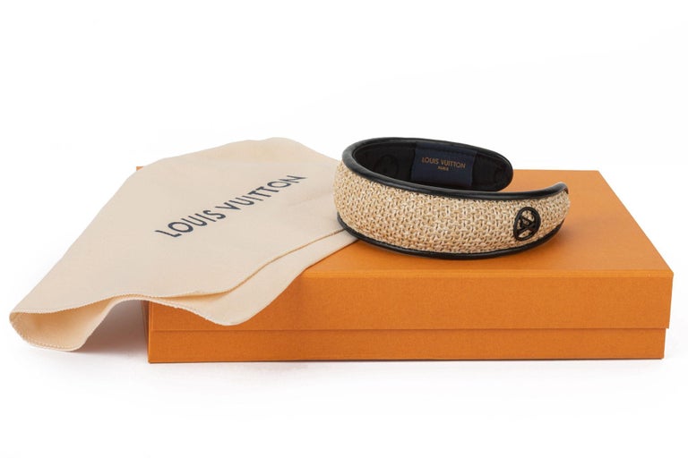 Louis Vuitton BNIB Black Raffia Headband For Sale at 1stDibs