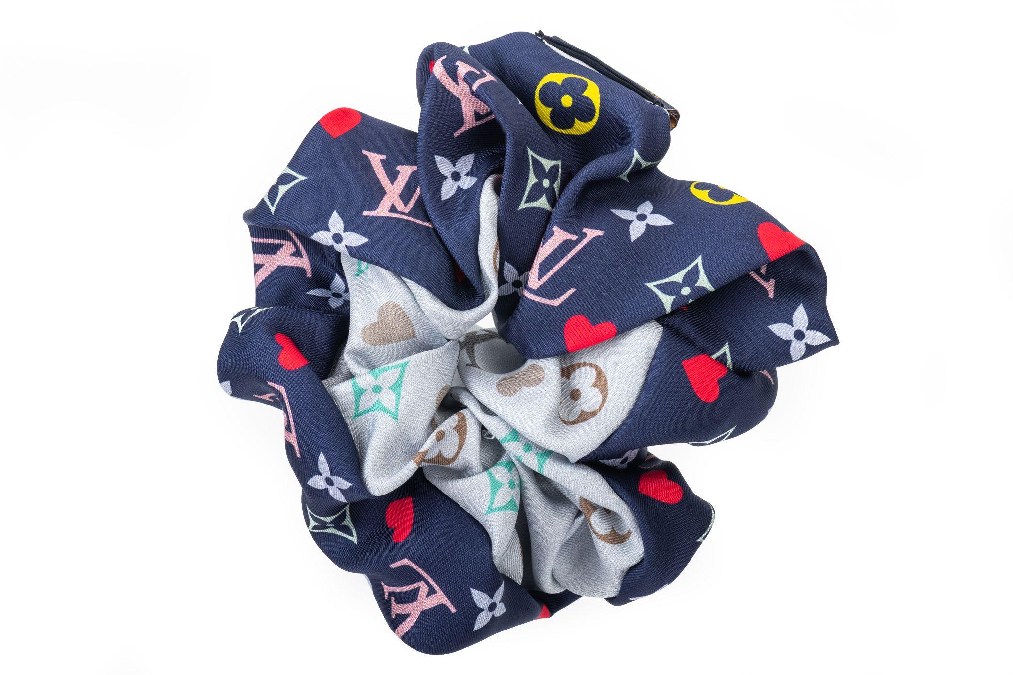 Louis Vuitton brand new bicolor silk large scrunchie. Comes with original box.