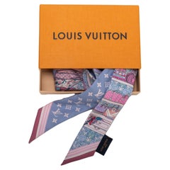 Authentic Louis Vuitton Silk Damier Infinity Bandeau Twilly Scarf