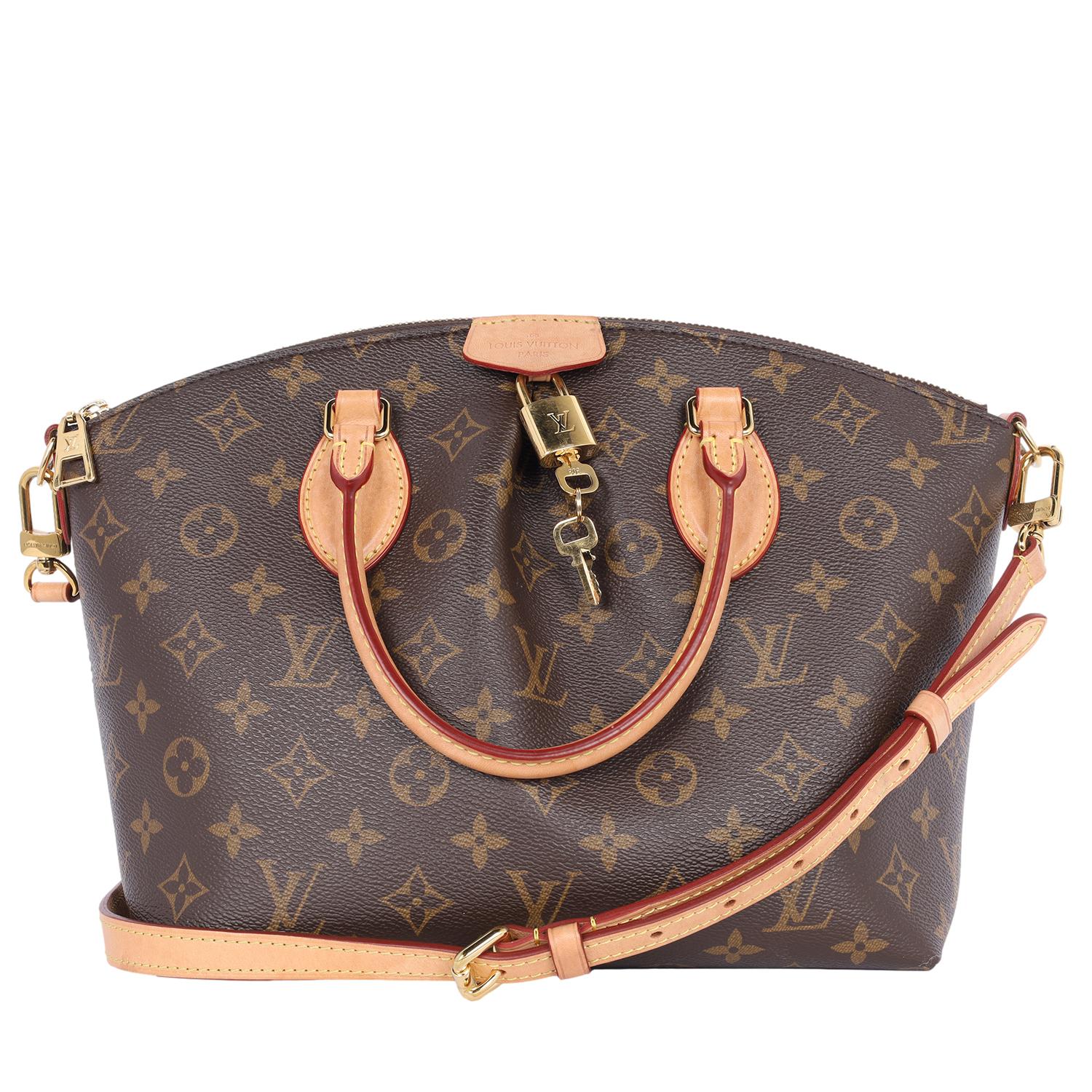 Gray Louis Vuitton Boetie Monogram Canvas Crossbody Bag Brown