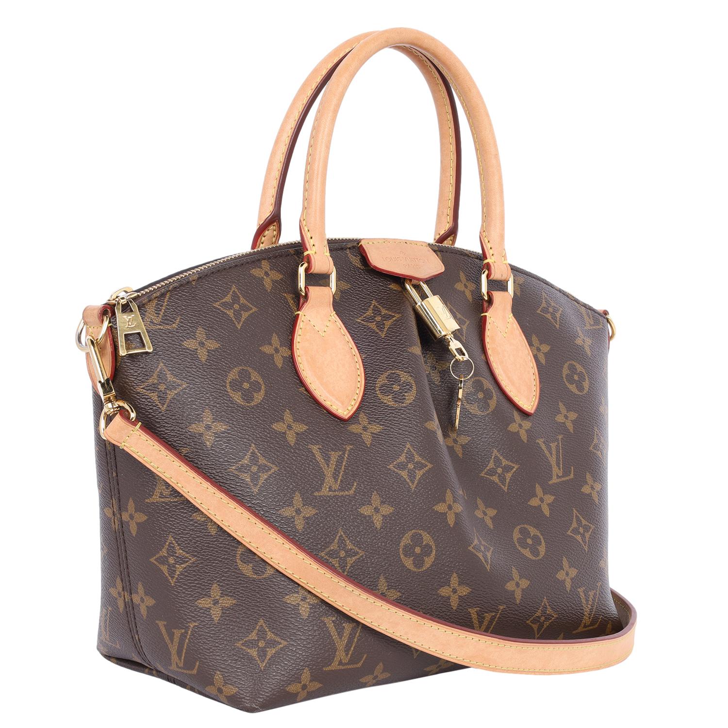 Women's Louis Vuitton Boetie Monogram Canvas Crossbody Bag Brown