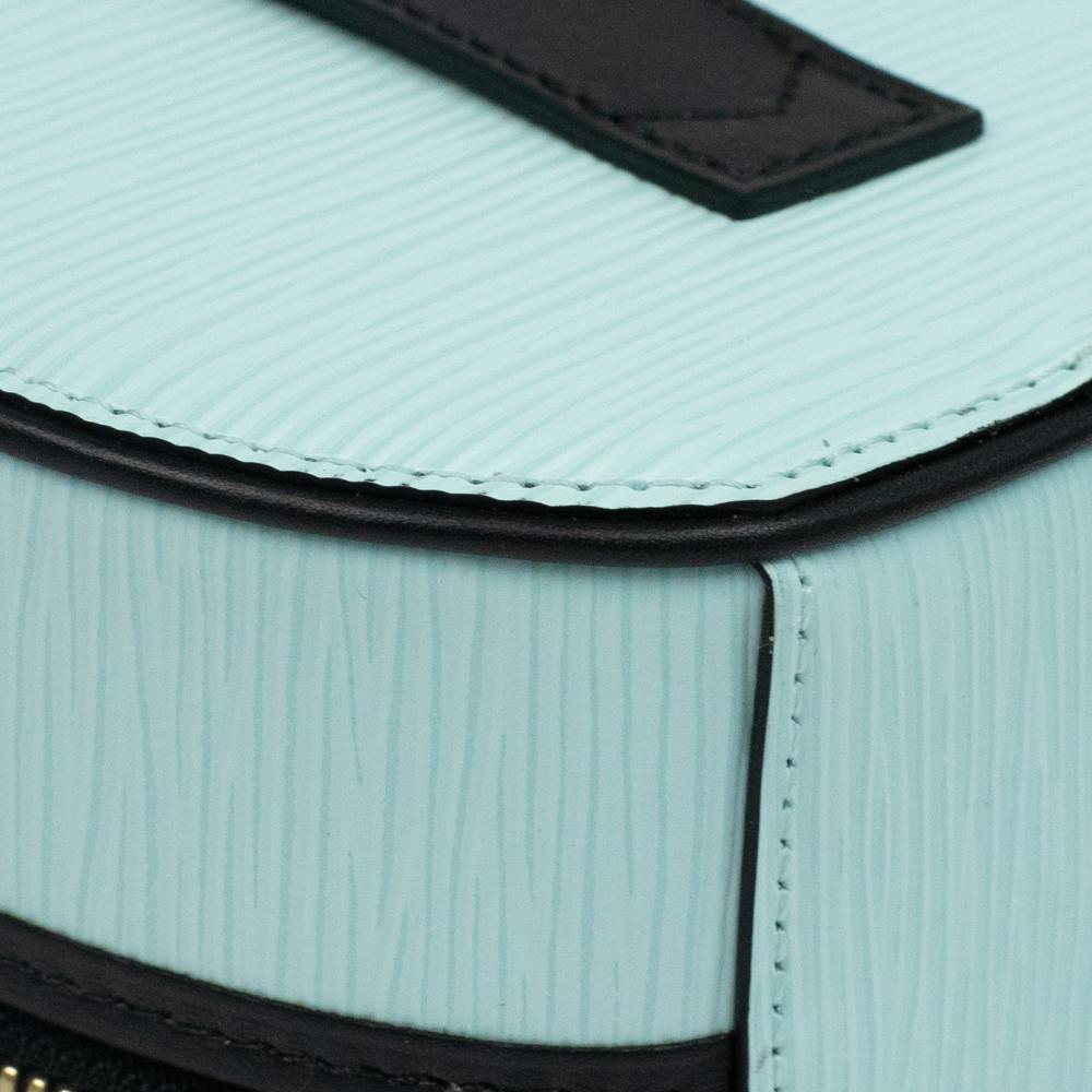 LOUIS VUITTON, Bote Chapeau Mini aus blauem Pi-Leder 7