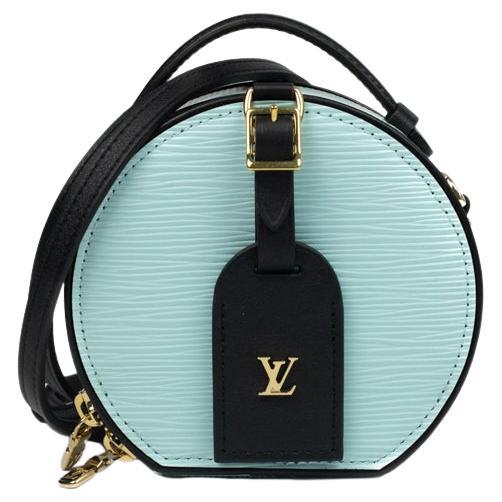 Louis Vuitton PVC Petite Boite Chapeau Bag With Blue Scarf 2018
