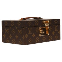Louis Vuitton Boite A Tour Jewelry Case Monogram Canvas Brown Logo Travel Trunk