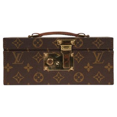 Louis Vuitton Boite A Tour Jewelry Case Monogram Canvas Brown Logo Travel Trunk