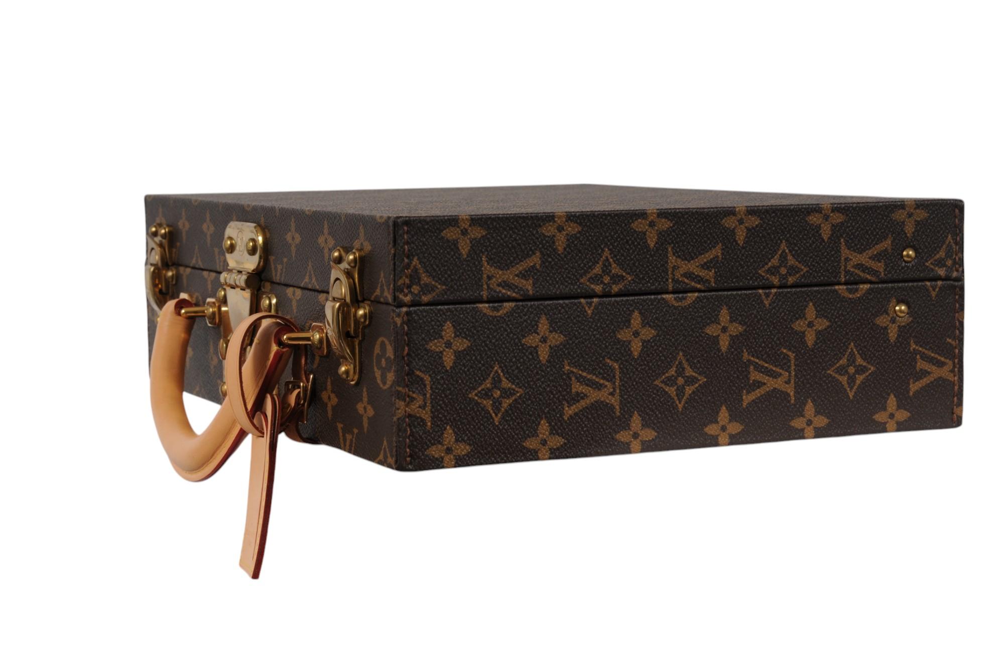 Louis Vuitton Boite Bijoux Monogramme Bijoux Vanity Case Travel Trunk Hard Box en vente 5
