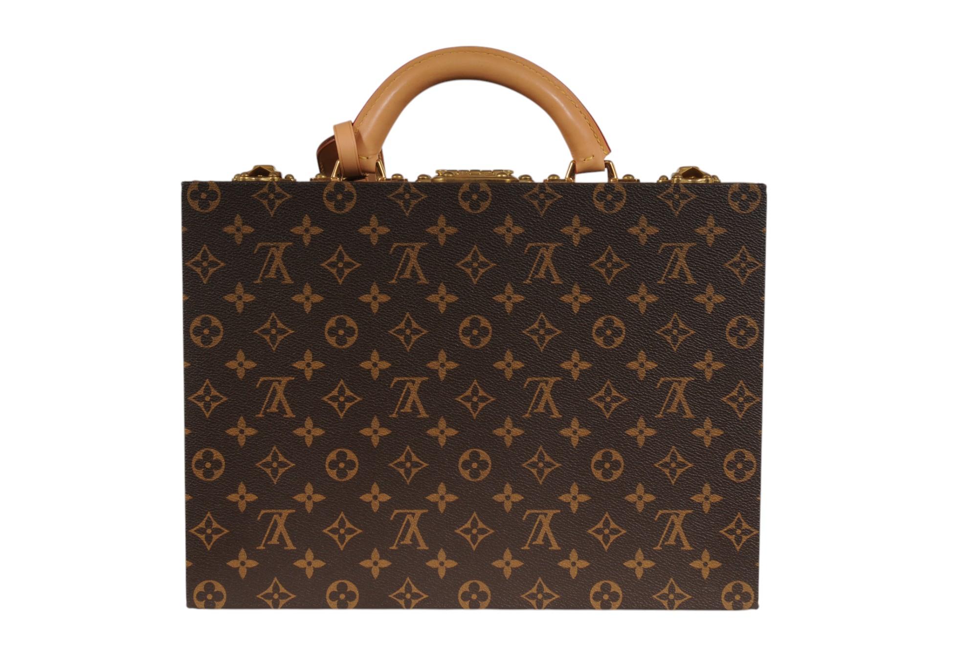 Louis Vuitton Boite Bijoux Monogramme Bijoux Vanity Case Travel Trunk Hard Box en vente 8