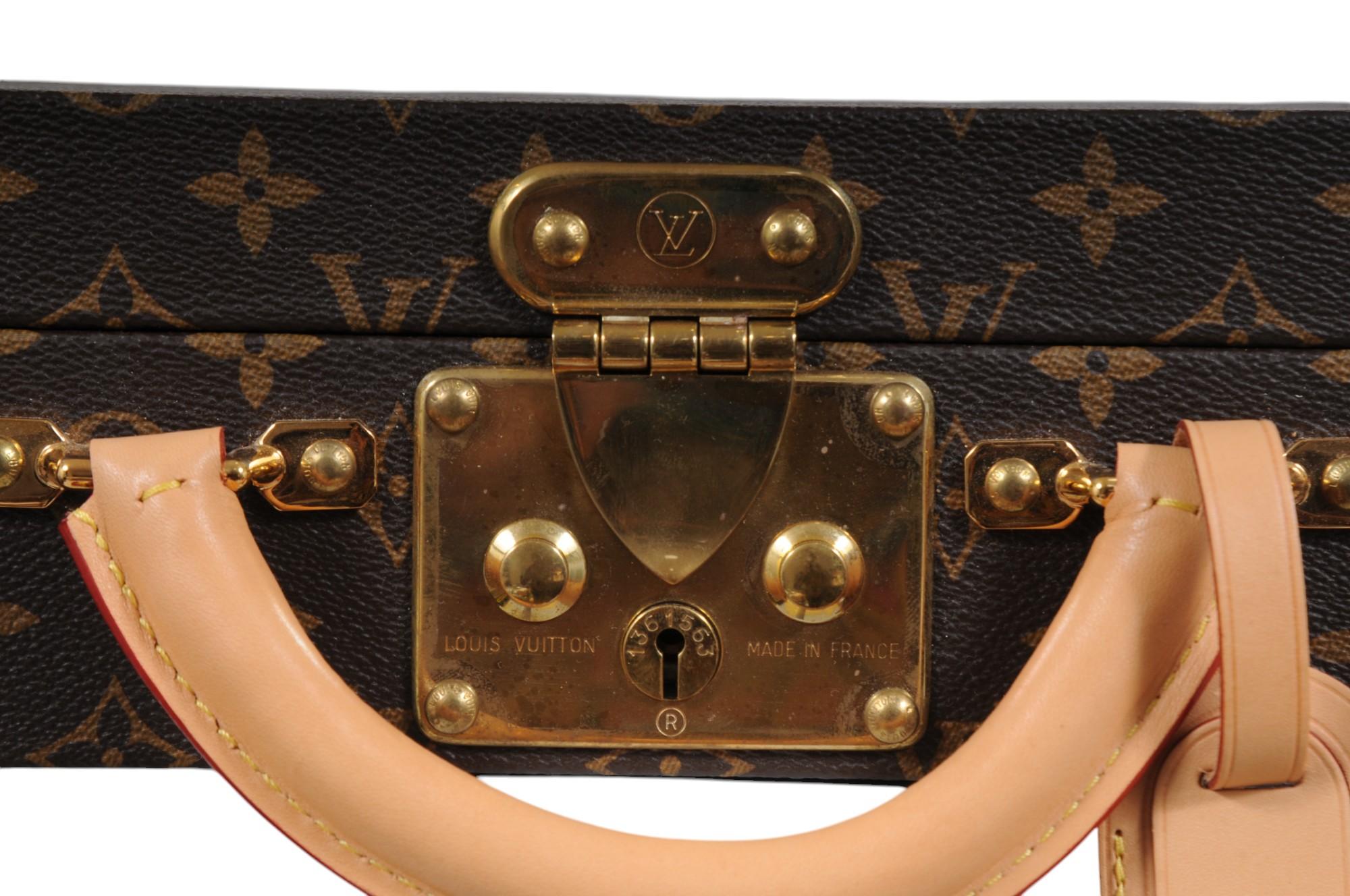 Noir Louis Vuitton Boite Bijoux Monogramme Bijoux Vanity Case Travel Trunk Hard Box en vente
