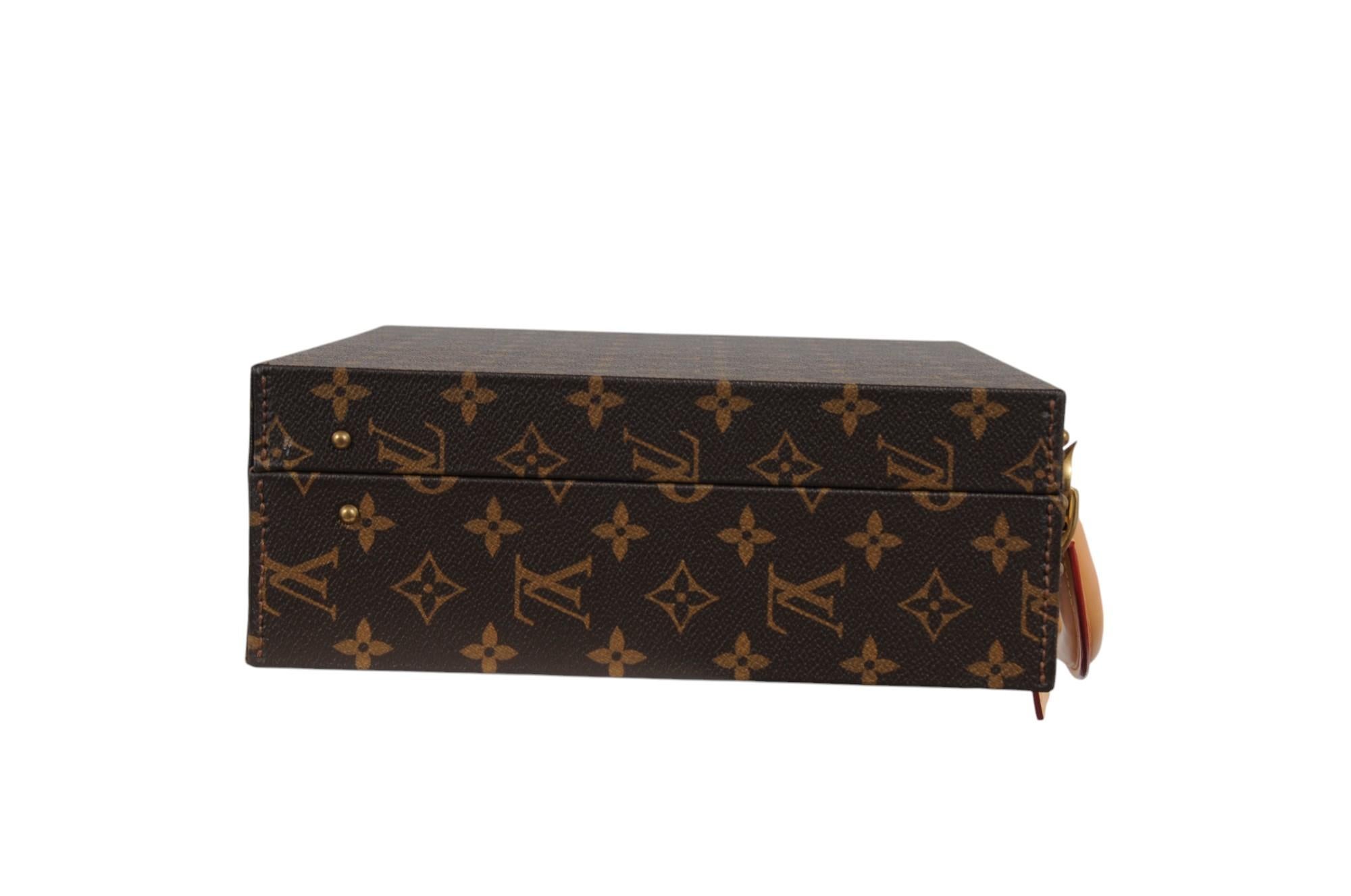 Louis Vuitton Boite Bijoux Monogramme Bijoux Vanity Case Travel Trunk Hard Box Unisexe en vente
