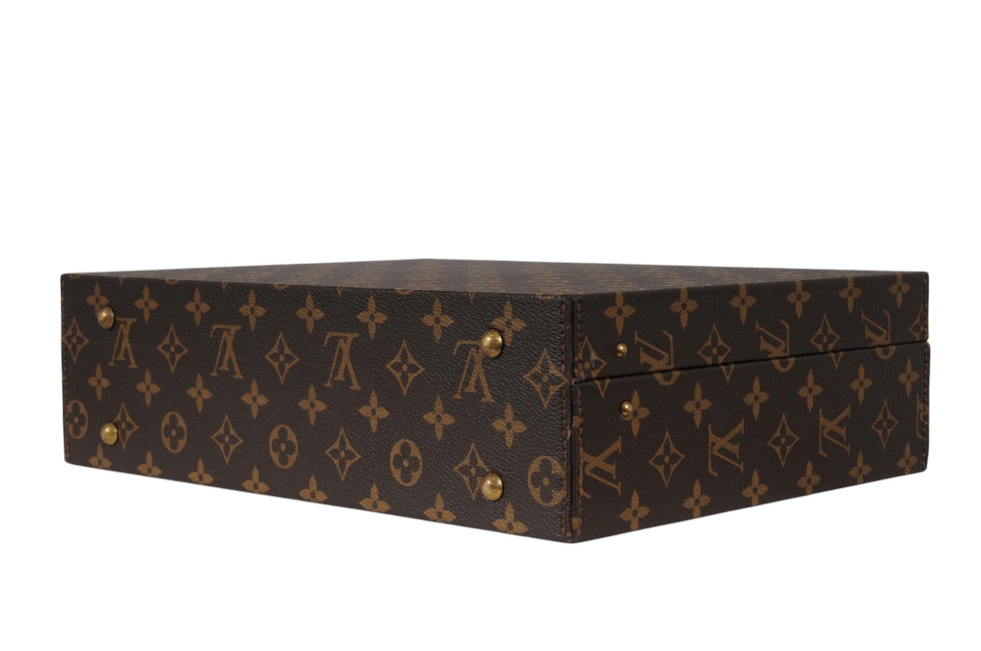 Louis Vuitton Boite Bijoux Monogramme Bijoux Vanity Case Travel Trunk Hard Box en vente 1
