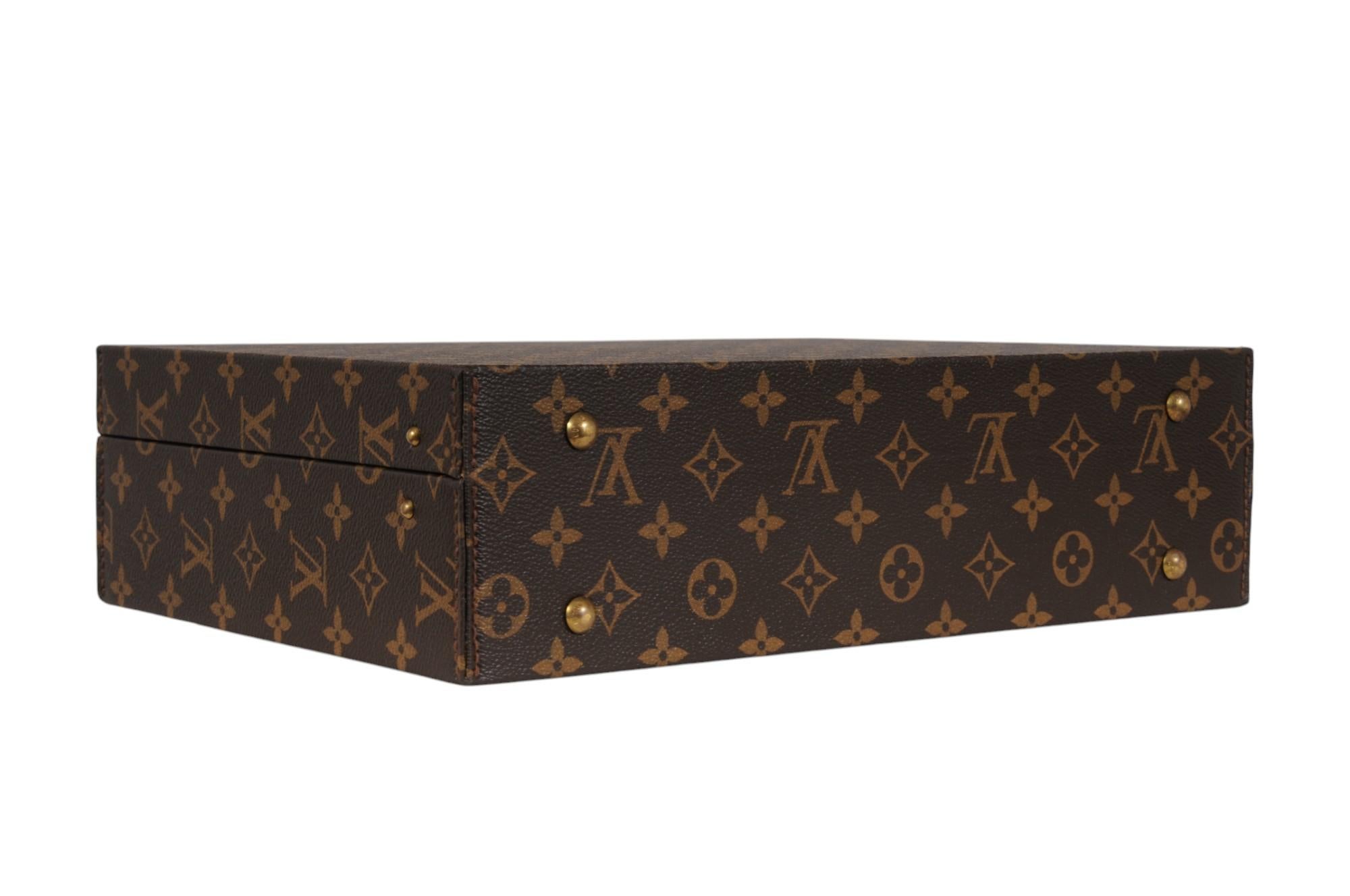 Louis Vuitton Boite Bijoux Monogramme Bijoux Vanity Case Travel Trunk Hard Box en vente 3