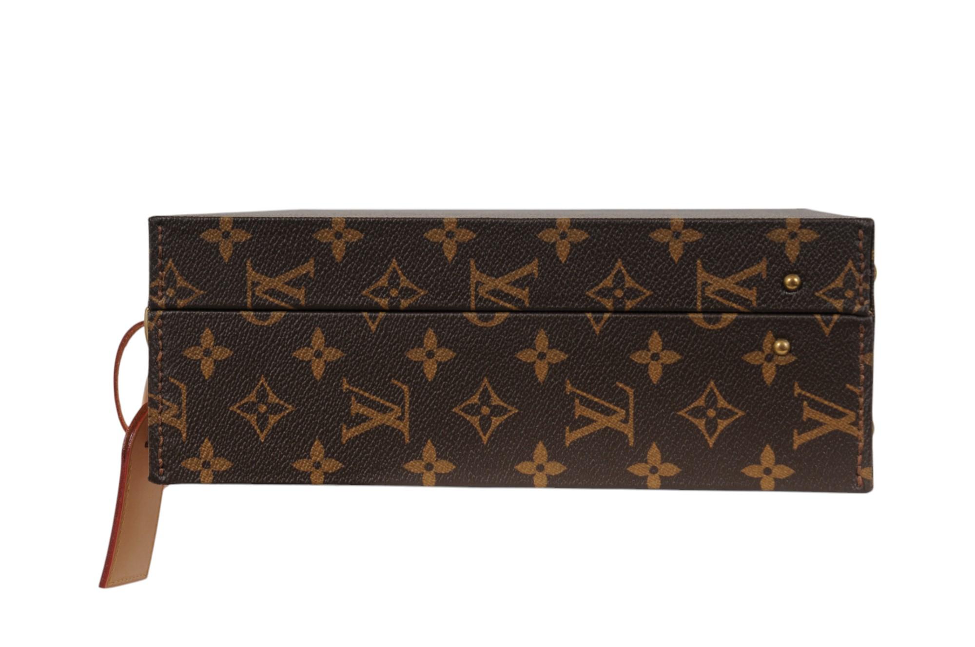Louis Vuitton Boite Bijoux Monogramme Bijoux Vanity Case Travel Trunk Hard Box en vente 4
