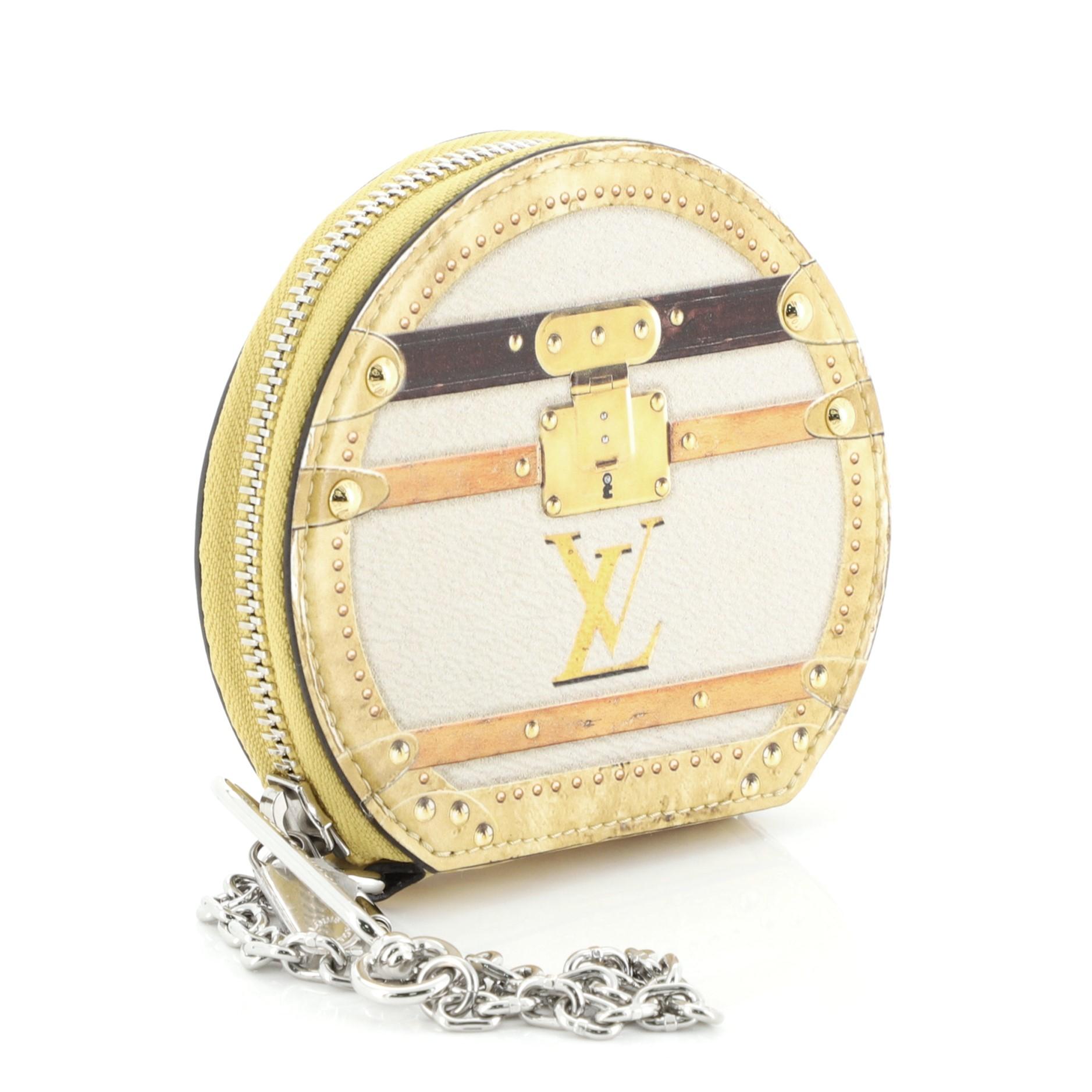 Beige Louis Vuitton Boite Chapeau Coin Purse Limited Edition Time Trunk Monogram