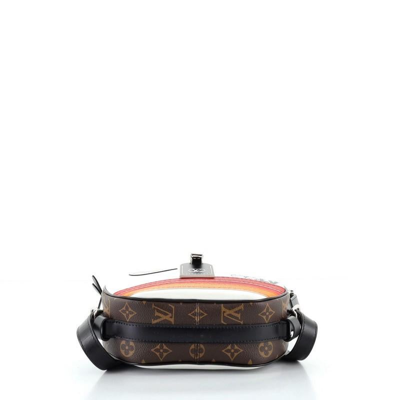 Louis Vuitton Boite Chapeau Souple Bag LV Airline Leather with Monogram Canvas In Good Condition In NY, NY