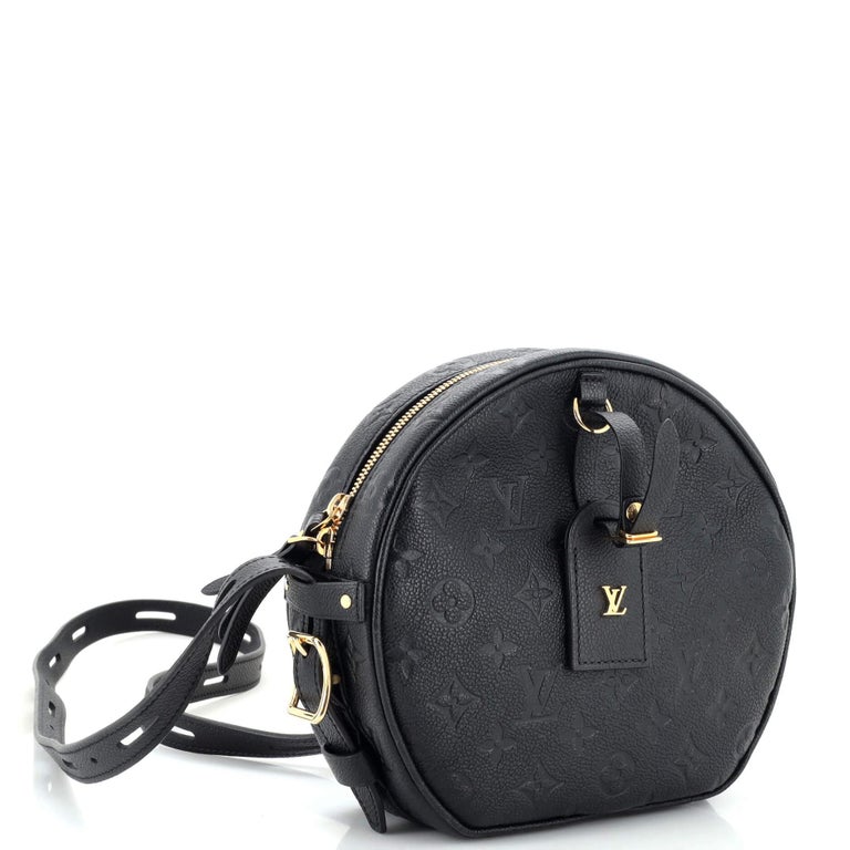 Louis Vuitton Boite Chapeau Souple mm Monogram Empreinte Shoulder Bag Black