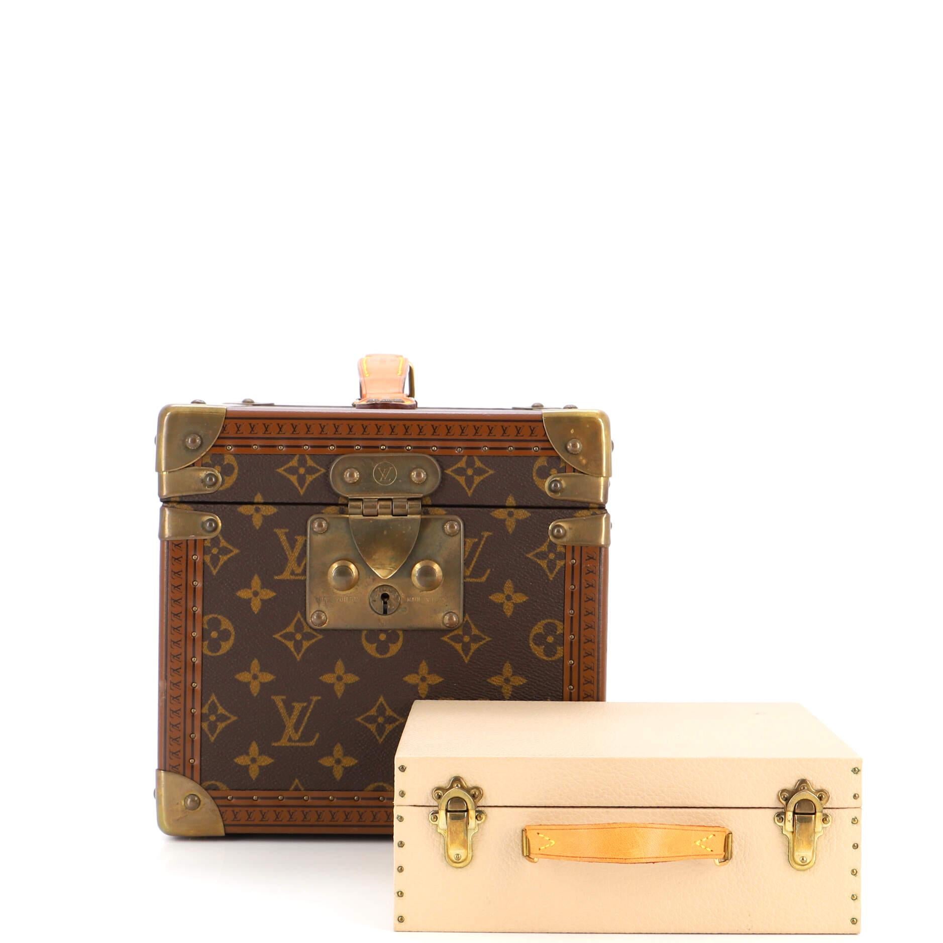 Preloved Louis Vuitton Boite Flacons Beauty Vanity Train Hard Trunk Ca –  KimmieBBags LLC