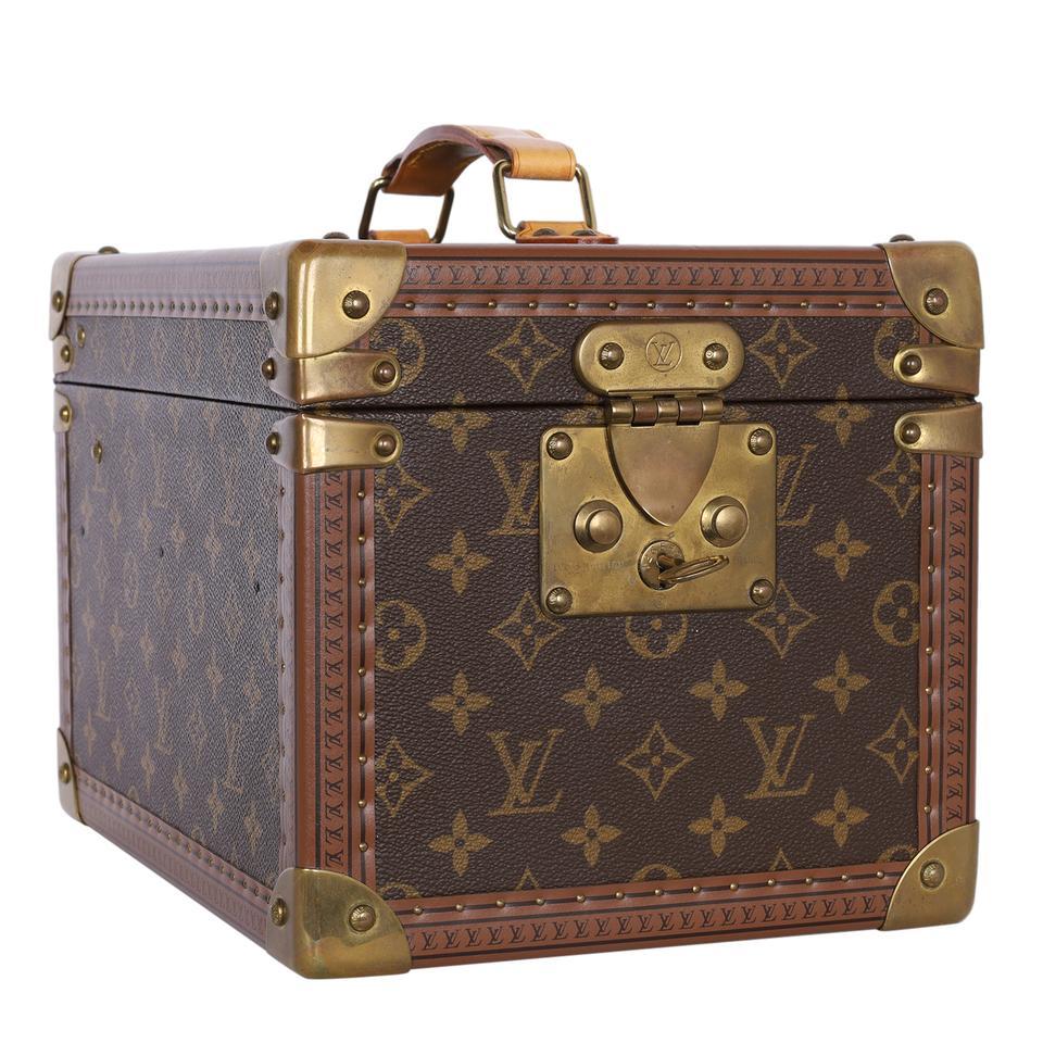 Louis Vuitton Boite Flacons Monogram Train Trunk Hard Case Brown In Good Condition For Sale In Salt Lake Cty, UT