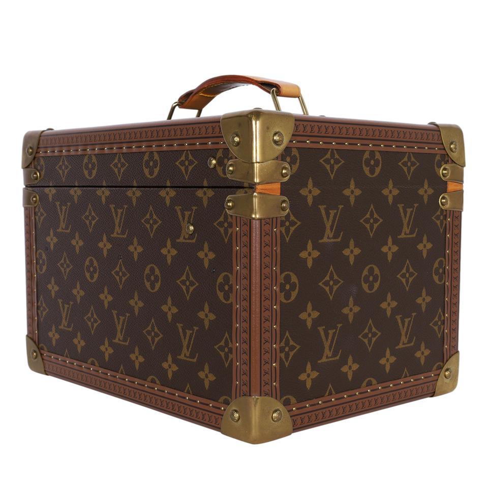 Louis Vuitton Boite Flacons Monogram Train Trunk Hard Case Brown For Sale 1