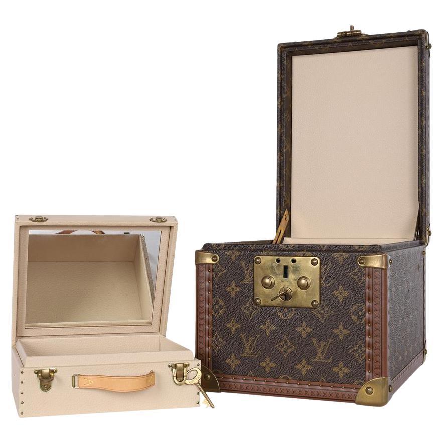 Louis Vuitton Boite Flacons Monogram Train Trunk Hard Case Brown For Sale