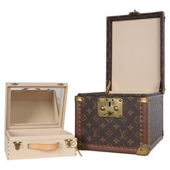 Louis Vuitton Boite Flacons Monogram Train Trunk Hard Case Brown