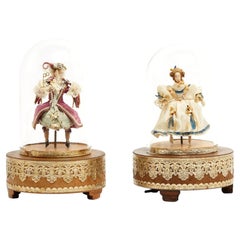 Louis Vuitton Boite Musique Couple Danseurs circa 1940 Pair of Music Box Dancers