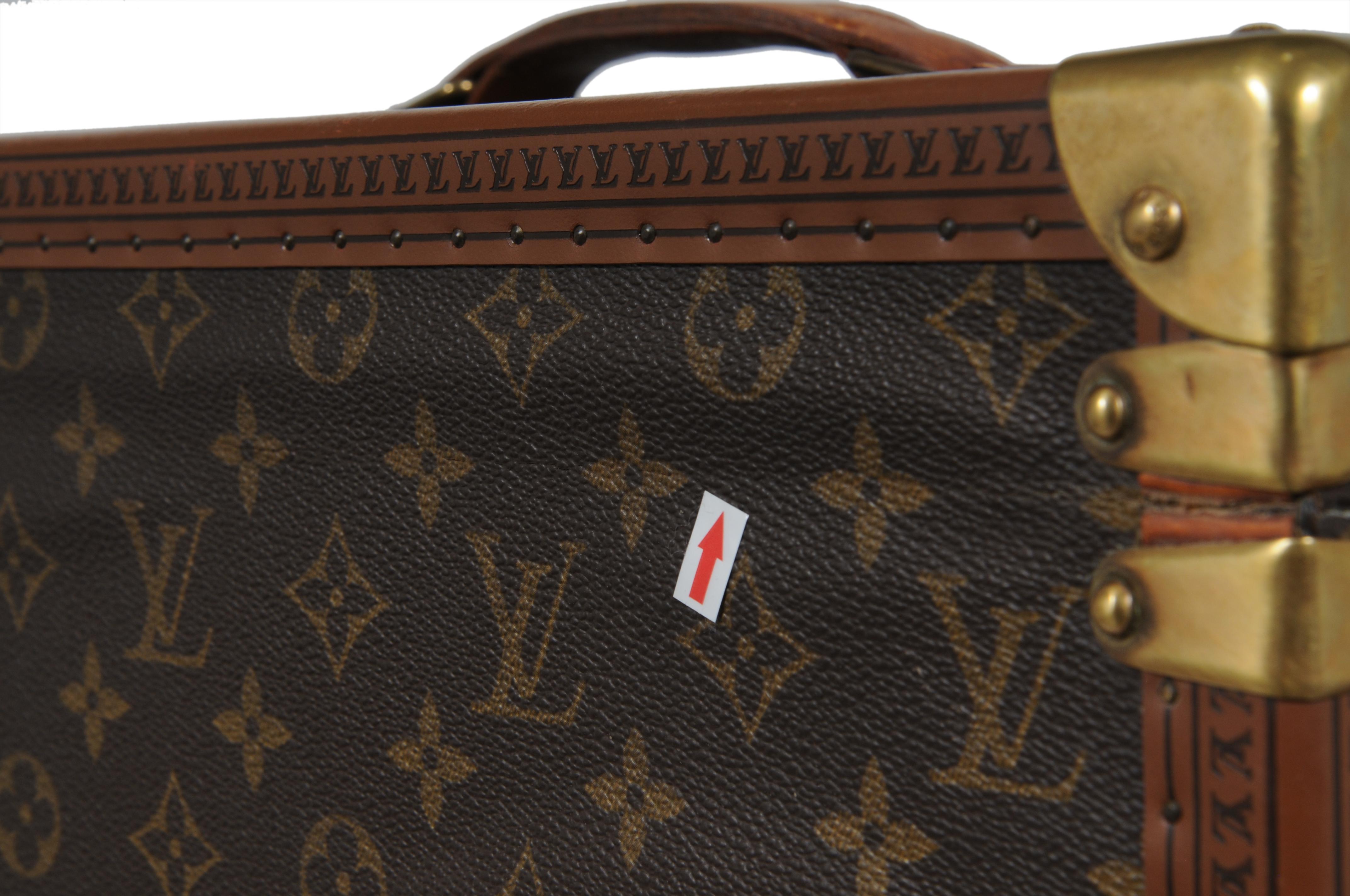 Louis Vuitton Boite Vanity Trunk Train Case Lv Logo Brown Tan Monogram en vente 9