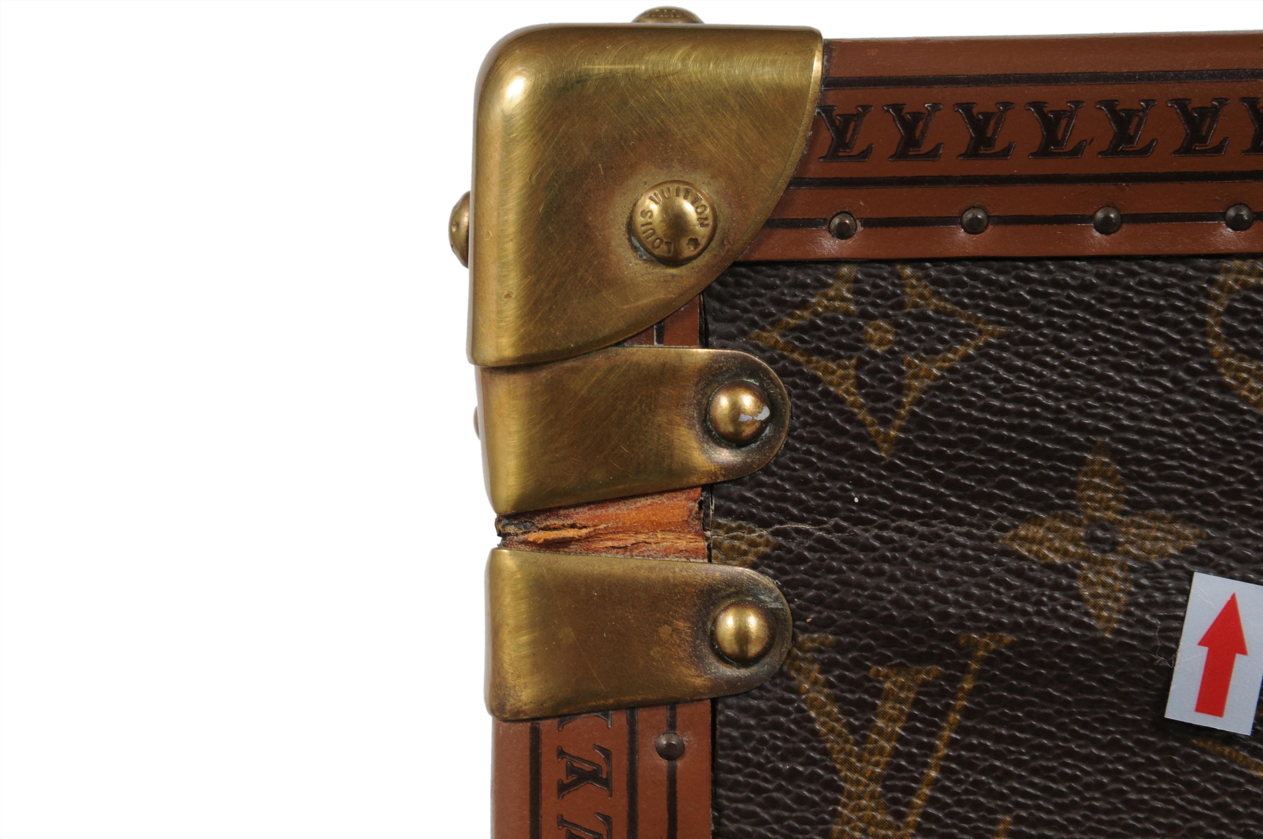 Louis Vuitton Boite Vanity Trunk Train Case Lv Logo Brown Tan Monogram en vente 10